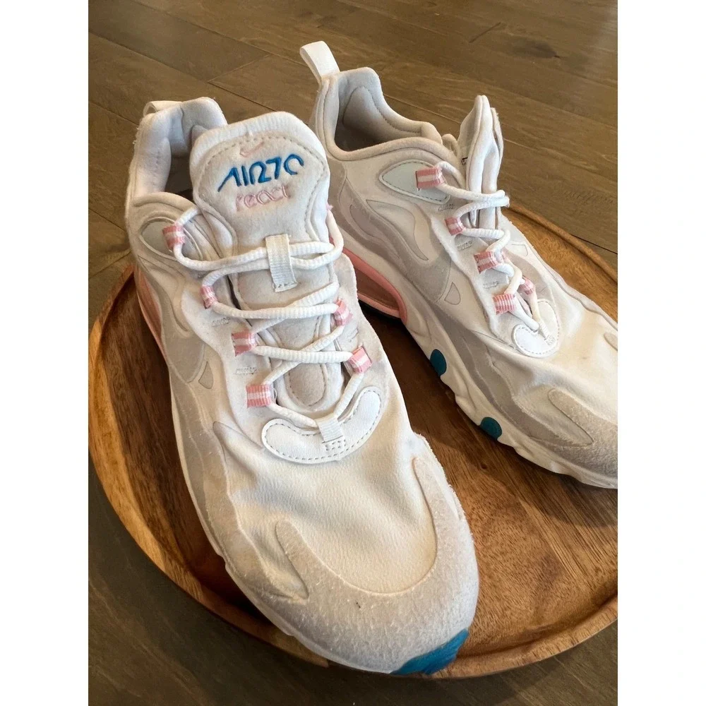 Nike‎ Air Max 270 React Pink Beige Women's Size 9